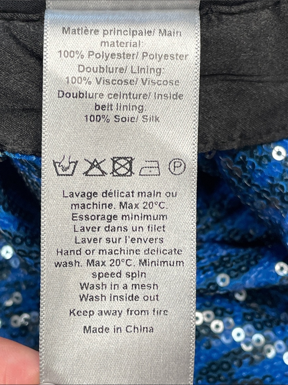 NWT Zadig & Voltaire Jamelia Sequins Leopard Azul Blue Midi Skirt Sz 42 - Picture 10 of 11